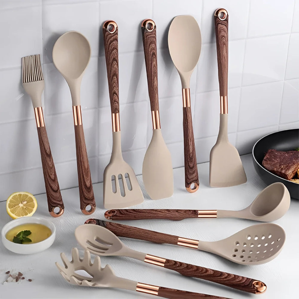 Luxe Silicone Cooking Utensils Set (10Pcs )