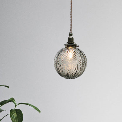Vintage Glass Pendant Light