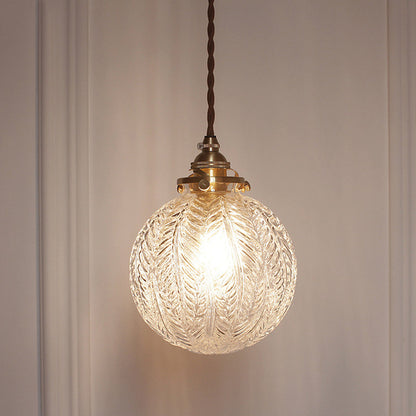 Vintage Glass Pendant Light