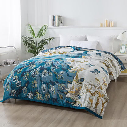 Peacock Jacquard Lightweight Quilt