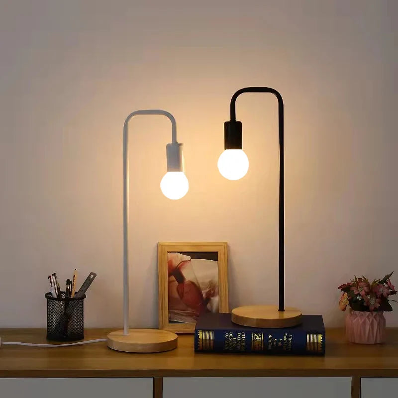 Nordic Wooden Base Table Lamp