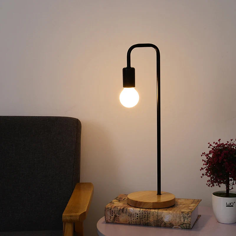 Nordic Wooden Base Table Lamp