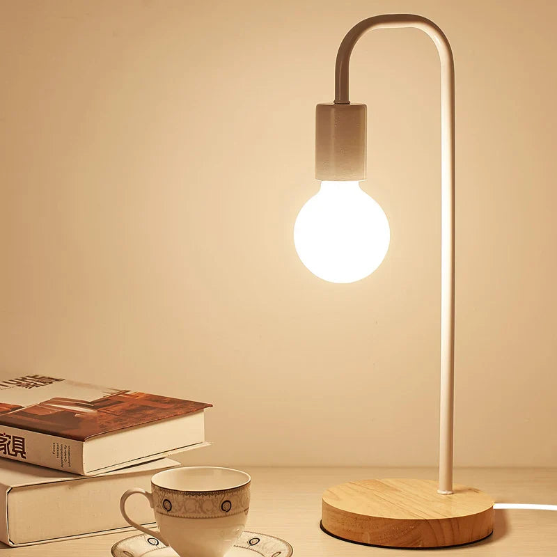 Nordic Wooden Base Table Lamp