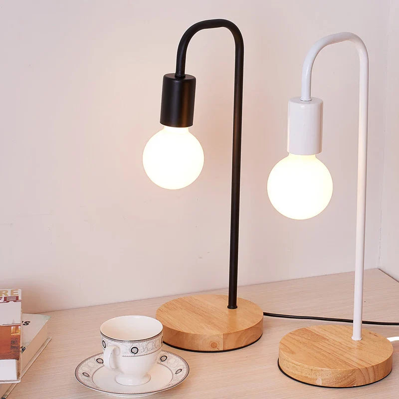 Nordic Wooden Base Table Lamp