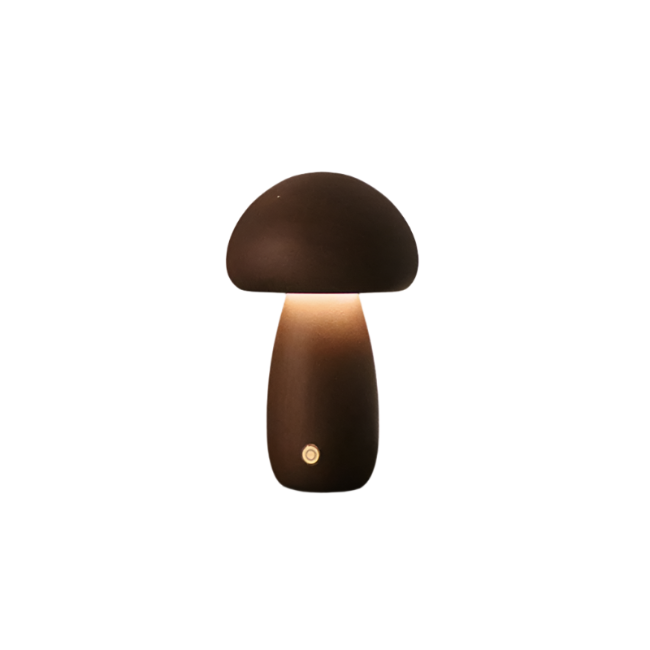 Wooden Mushroom Table Lamp