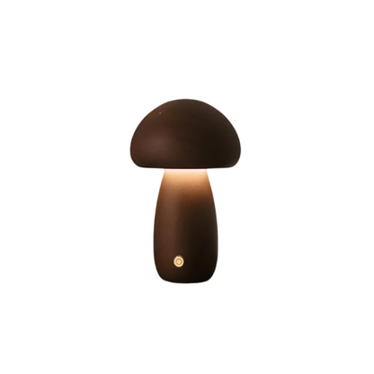 Wooden Mushroom Table Lamp