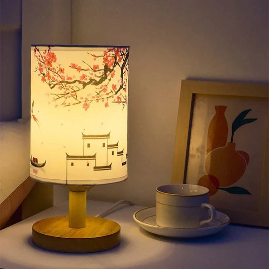 Dust-Resistant Textile Bedside Lamp