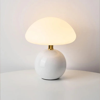 Retro Ceramic Mushroom LED Lamp