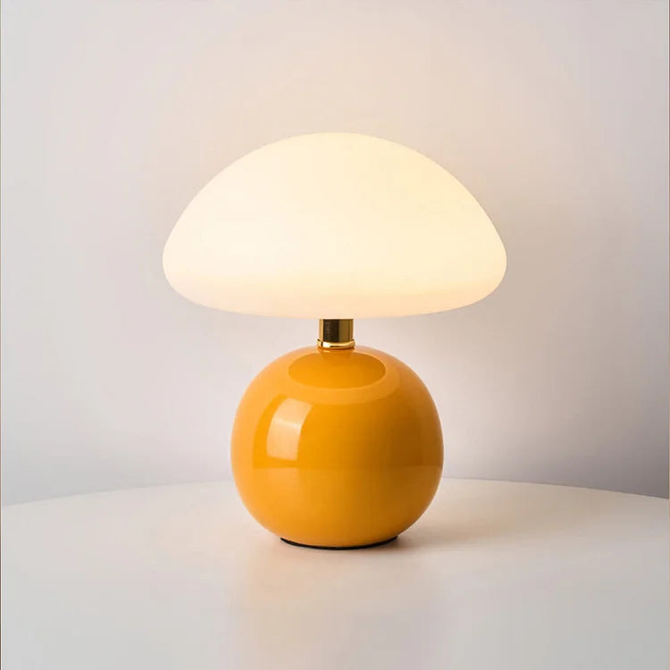 Retro Ceramic Mushroom LED Lamp