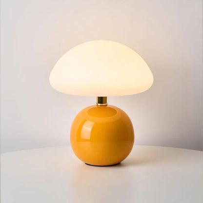 Ceramic LED Mushroom Table Lamp