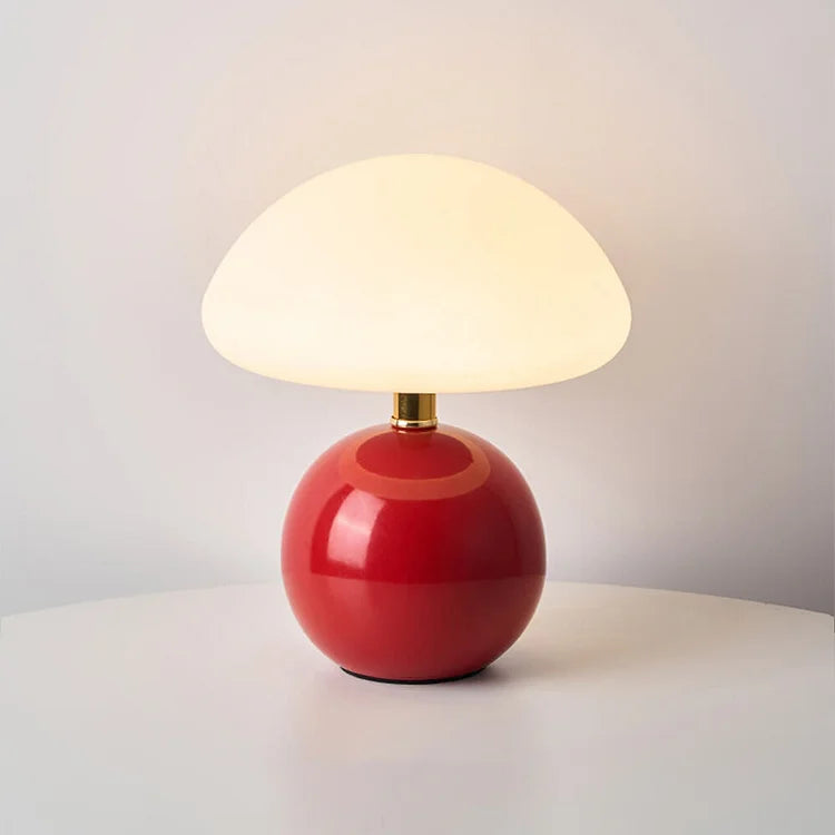 Retro Ceramic Mushroom LED Lamp