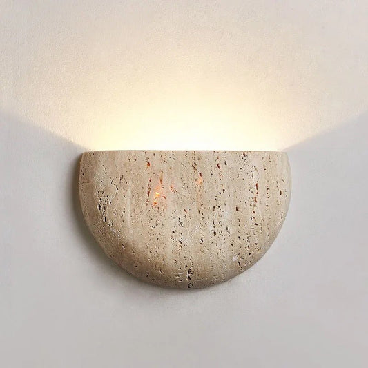 Wabi Sabi Natural Travertine Wall Lamp